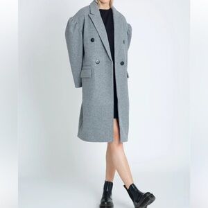 Native Youth Ariel‎ Overcoat Size XS Oversized Wool Blend Boyfriend Fit